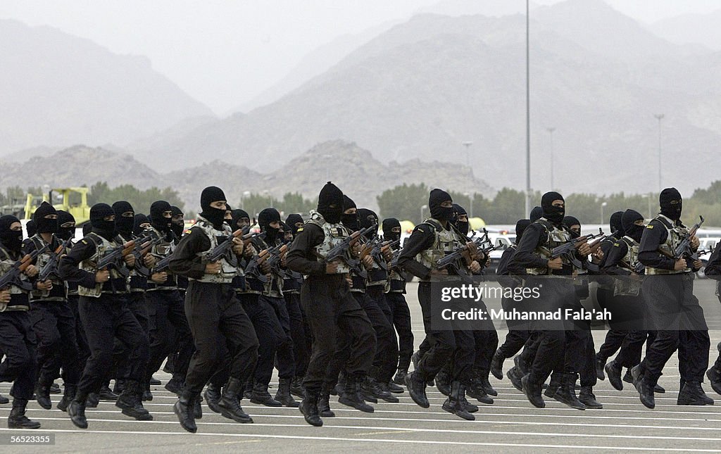 Security Forces Riyadh Saudi Arabian security forces march during a parade January 4, 2006 ...