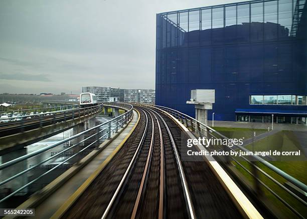 subway, copenhagen, denmark - copenhagen metro stock pictures, royalty-free photos & images