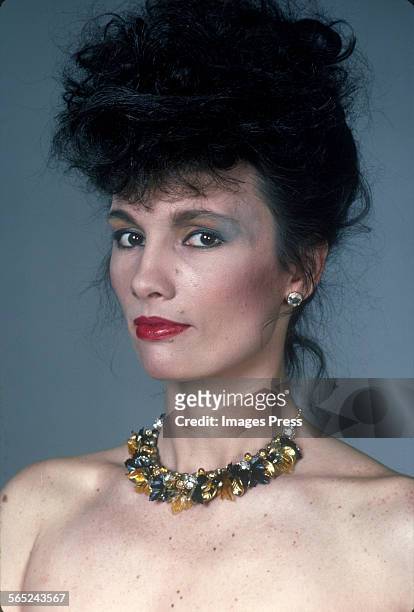 Lisa Sliwa - Vice-President of Guardian Angels in fashion model mode circa 1984 in New York City.