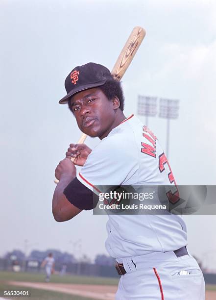 Gary Matthews of the San Francisco Giants poses for an action portrait before a game. Gary Matthews played for the Giants from 1972-1776.