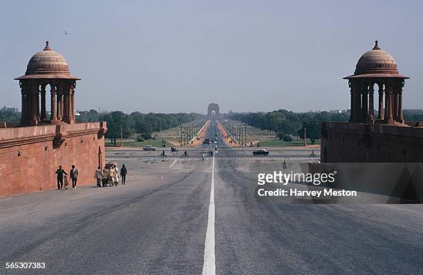 The view east along the Rajpath toward India Gate in Delhi, India, 1972.