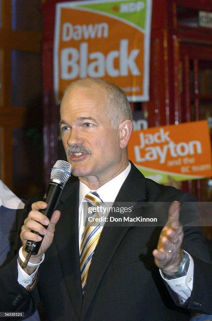 PM Candidate Jack Layton Campaigns In British Columbia