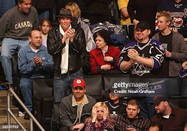 Musician Mark Mcgrath attends the NHL game between the Los Angeles Kings and the Dallas Stars on January 2, 2006 at the Staples Center in Los...