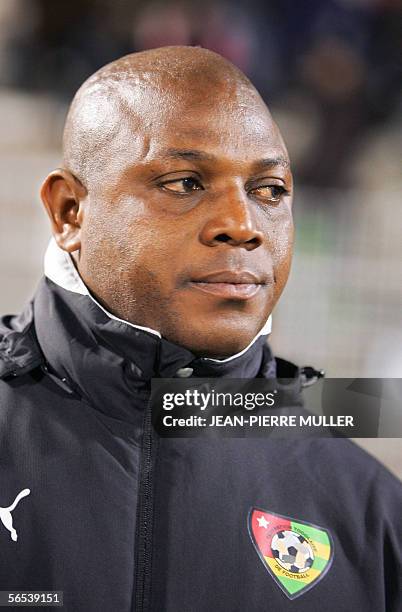 Viry-Chatillon, FRANCE: Togo's coach Stephen Keshi is seen before a friendly football match Togo vs. Guinea as part of the preparation for the 2006...