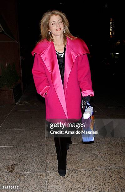 Caroline Kennedy arrives at the 60th birthday party for Jann Wenner, editor and publisher of Rolling Stone magazine, on January 7, 2006 at Le...