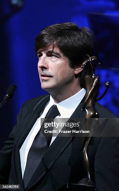 Composer Thomas Newman, receives the Fredrick Loewe Composer Award onstage at the 17th Annual Palm Springs International Film Festival Gala at the...