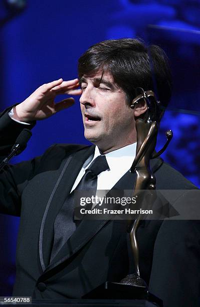 Composer Thomas Newman, receives the Fredrick Loewe Composer Award onstage at the 17th Annual Palm Springs International Film Festival Gala at the...