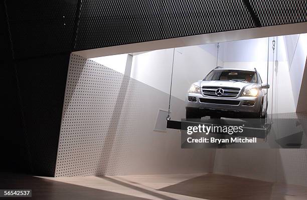 Mercedes Benz shows off the new GL-class full size SUV to the world automotive media during the press preview days at the North American...
