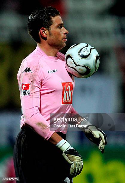 Goalkeeper Tim Wiese is seen during the Efes Pilsen Cup match between Borussia Dortmund and Werder Bremen at the Ataturk Stadium on January 8, 2006...