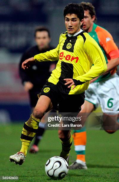 Nuri Sahin of Dortmund runs with the ball during the Efes Pilsen Cup match between Borussia Dortmund and Werder Bremen at the Ataturk Stadium on...