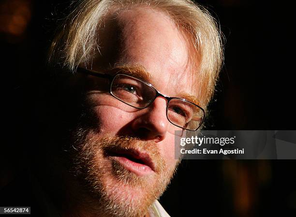 Actor Philip Seymour Hoffman attends the 2005 New York Film Critics Circle's 71st Annual Awards Dinner at Cipriani's January 8, 2006 in New York City.