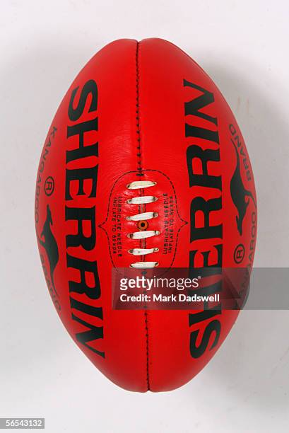 General view of a Sherrin AFL Football March 27, 2003 in Melbourne, Australia.