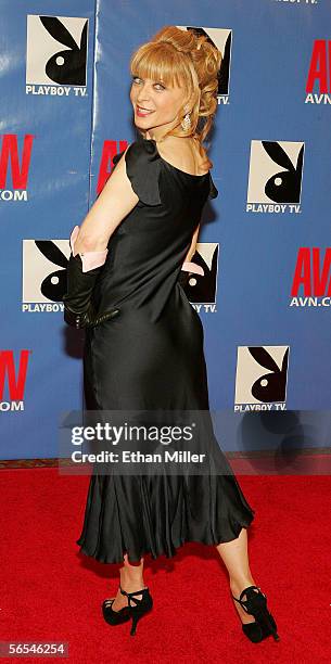 Adult film actress Nina Hartley Hart arrives at the Adult Video News Awards Show at the Venetian Resort Hotel and Casino January 7, 2006 in Las...