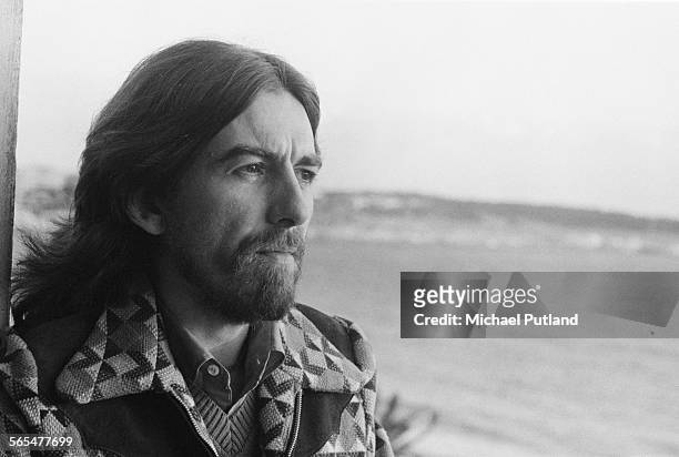 English singer-songwriter, guitarist and former Beatle, George Harrison , Cannes, France, 30th January 1976. Harrison is in Cannes for the Midem...