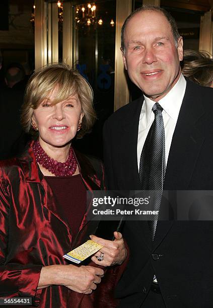 Michael Eisner and wife Jane Breckenridge attend the Special Gala for the 7,486th performance of "Phantom Of The Opera" at the Majestic Theater in...