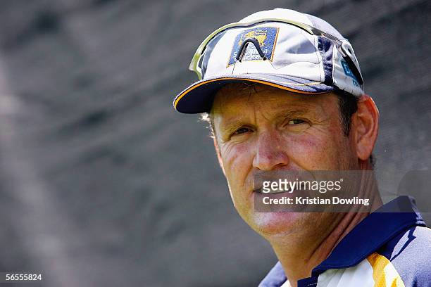 Sri Lankan Coach Tom Moody looks on during a Sri Lankan training session at Junction Oval on January 10, 2005 in Melbourne, Australia.