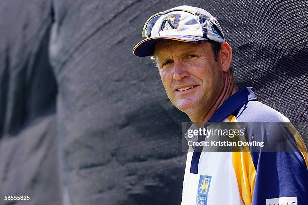 Sri Lankan Coach Tom Moody looks on during a Sri Lankan training session at Junction Oval on January 10, 2005 in Melbourne, Australia.