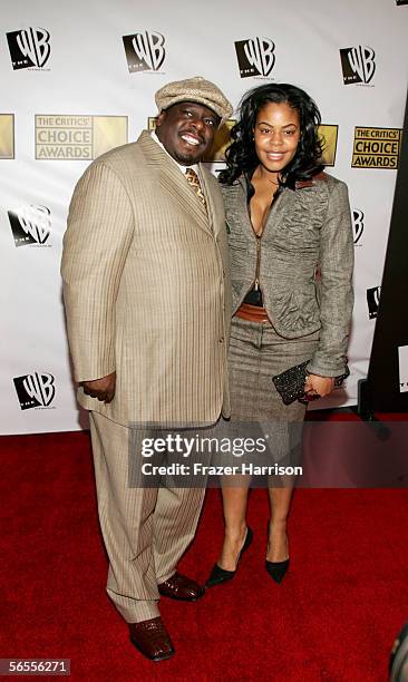 Actor Cedric the Entertainer and wife Lorna Wells arrive at the 11th Annual Critics' Choice Awards held at the Santa Monica Civic Auditorium on...