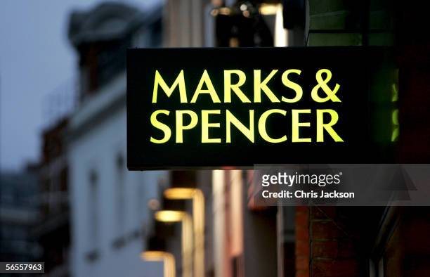 General view of Marks and Spencer is seen on January 10, 2006 in London, England. High street shops are releasing their latest sales figures,...