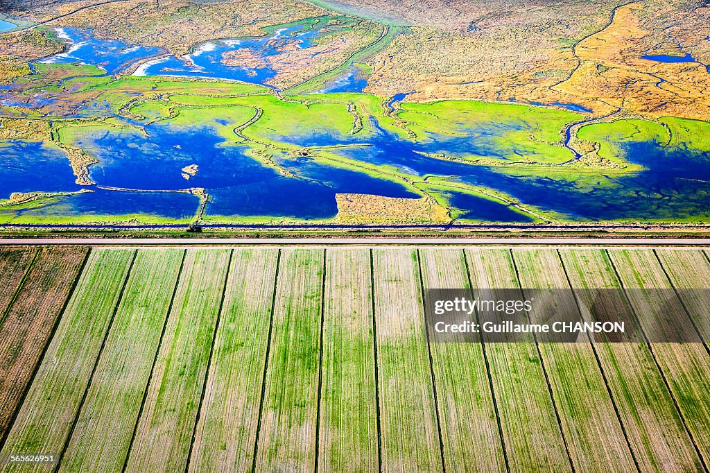 Mont Saint-Michel bay from the sky