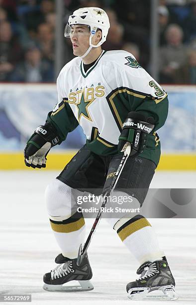 Stephane Robidas of the Dallas Stars skates against the Buffalo Sabres during the NHL game on December 14, 2005 at HSBC Arena in Buffalo, New York....