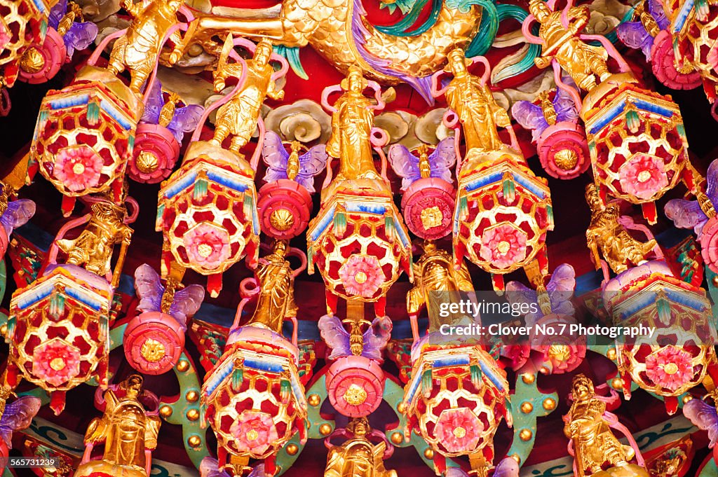 Chinese temple statues, Kaohsiung, Taiwan.