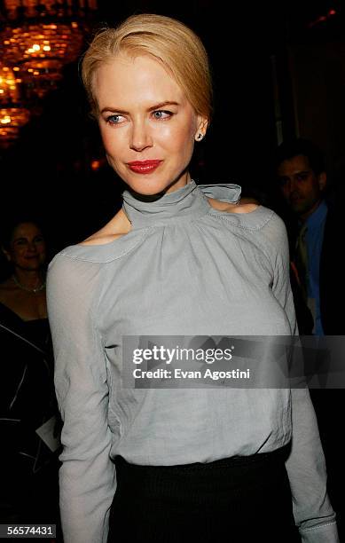 Actress Nicole Kidman attends the Simon Weisenthal Center honors Rupert Murdoch ceremony at The Waldorf Astoria on January 11, 2006 in New York City.