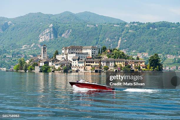 isola di san giulio - lake orta stock pictures, royalty-free photos & images