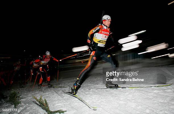 Michael Roesch of Germany competes during the men's 4x7.5 km relay of the Biathlon World Cup on January 12, 2006 in Ruhpolding, Germany.