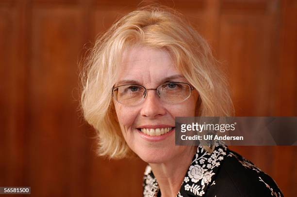 American author Jane Smiley poses while at the Book Fair America held in Paris,France on the 19th of October 2004.