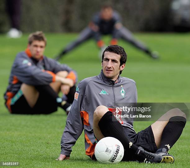 Johan Micoud is seen during the Werder Bremen training camp on January 13, 2006 in Belek near Antalya, Turkey.