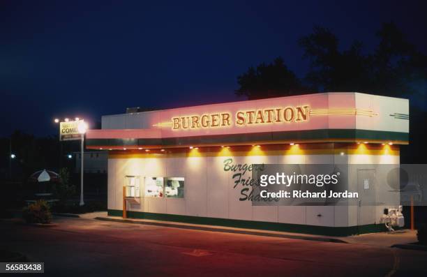 Burger Station take-away in Springfield, Missouri, one of the stops along Historic Route 66, 1989.