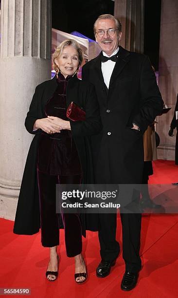 German actress Monika Peitsch and her husband Sven Hansen-Hoechstedt arrive at the Bavarian Film Awards January 13, 2006 in Munich, Germany.
