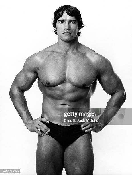 Arnold Schwarzenegger, 1976. Photo by Jack Mitchell/Getty Images.