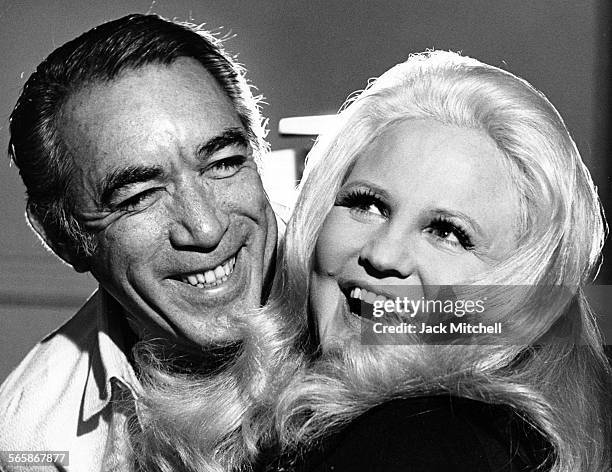 Actor Anthony Quinn with singer Peggy Lee, 1971. Photo by Jack Mitchell/Getty Images.