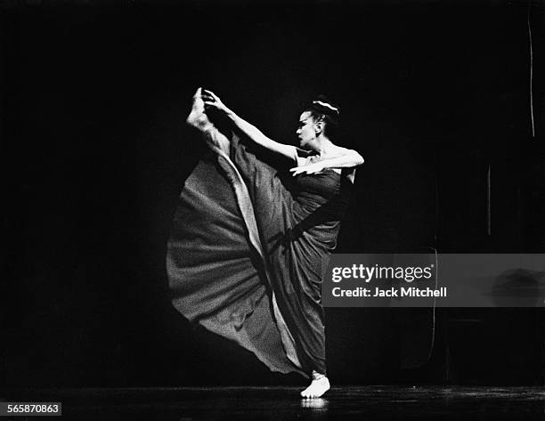 Martha Graham performing "Phaedra" in 1966. Photo by Jack Mitchell/Getty Images.