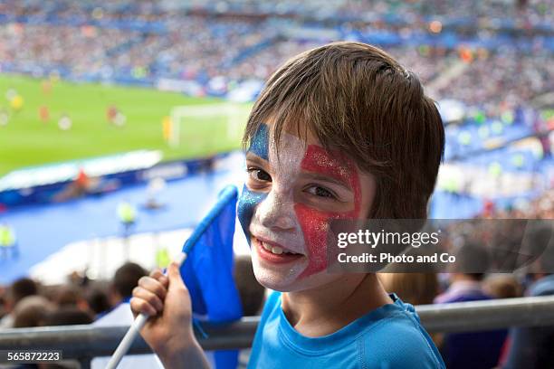 french football fan at stadium - day 7 photos et images de collection