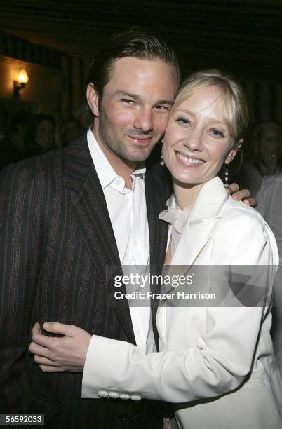 Actress Anne Heche with husband Coleman 'Coley' Laffoon attend the M.A.C Cosmetices 'Beauty Icon Catherine Deneuve' held at the Chateau Marmont, in...