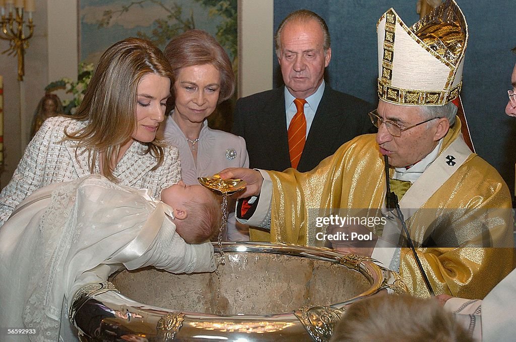 Spanish Royals Christen Princess Leonor