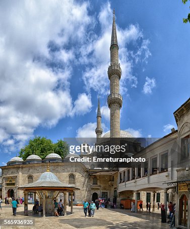View Of Eyup Sultan Mosque From The Courtyard High-Res Stock Photo ...