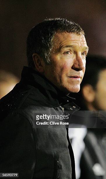 Graeme Souness the Newcastle United Manager looks on during the Barclays Premiership match between Fulham and Newcastle United at Craven Cottage on...