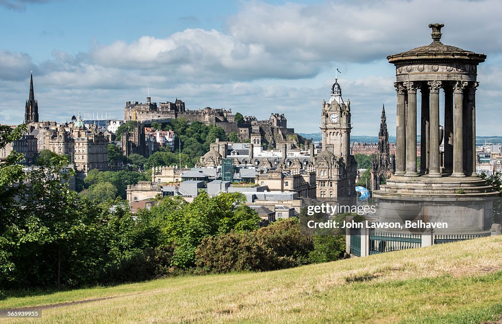 Edinburgh skyline, summer.