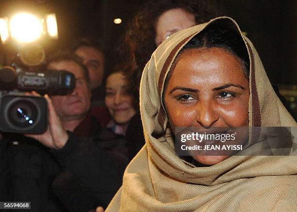 Mukhtar Mai, a Pakistani woman raped on orders of a tribal court is seen upon her arrival at Roissy Charles-de-Gaulle airport, northern Paris, 14...