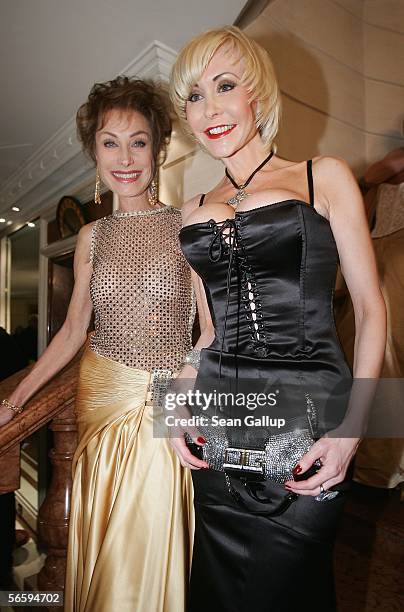 German television hostess Antje Kuehnemann and porn queen Dolly Buster attend the 33rd annual German Film Ball at the Bayerische Hof Hotel on January...