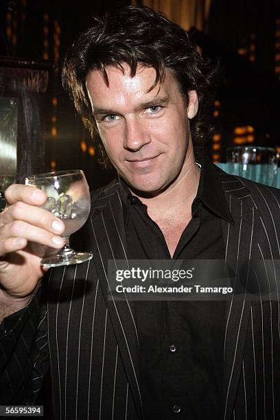 Actor David James Elliot poses at the Miami Beach Chamber Of Commerce Gala Hosted By Pat O?Brien at the Eden Roc hotel on January 14, 2006 in Miami...