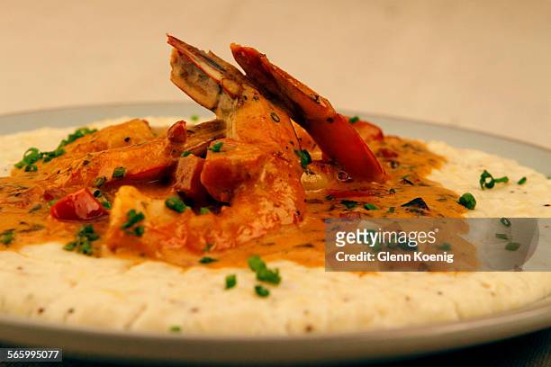 Shrimp and grits from Bar and Kitchen were photographed at the Los Angeles Times via Getty Images on July 26, 2012
