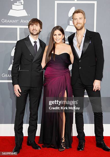 Lady Antebellum at the 54th Annual Grammy Awards at the Staples Center in Los Angeles on February 12, 2012.