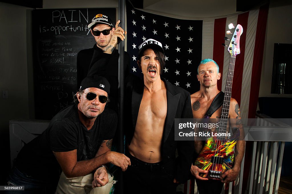 The Red Hot Chili Peppers are Chad Smith, drummer, guitarist Josh Klinghoffer, singer Anthony Kiedi