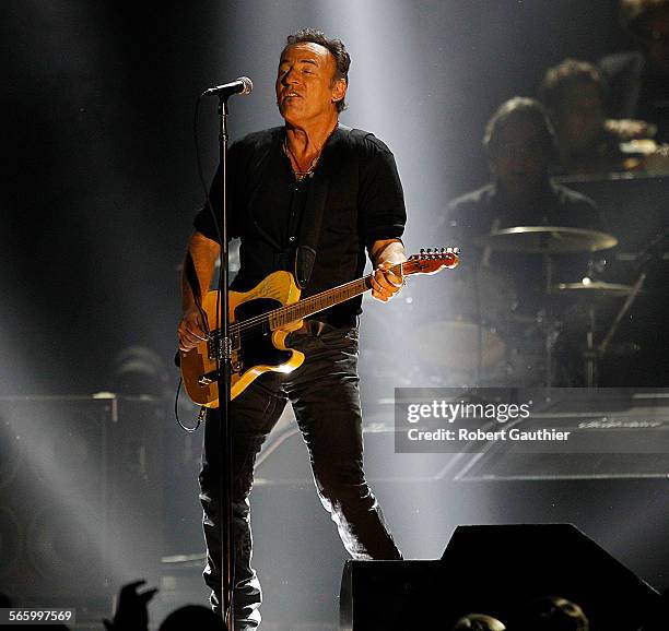 Bruce Springsteen performs during coverage of the 54th Annual Grammy Awards at the Staples Center in Los Angeles on February 12, 2012.