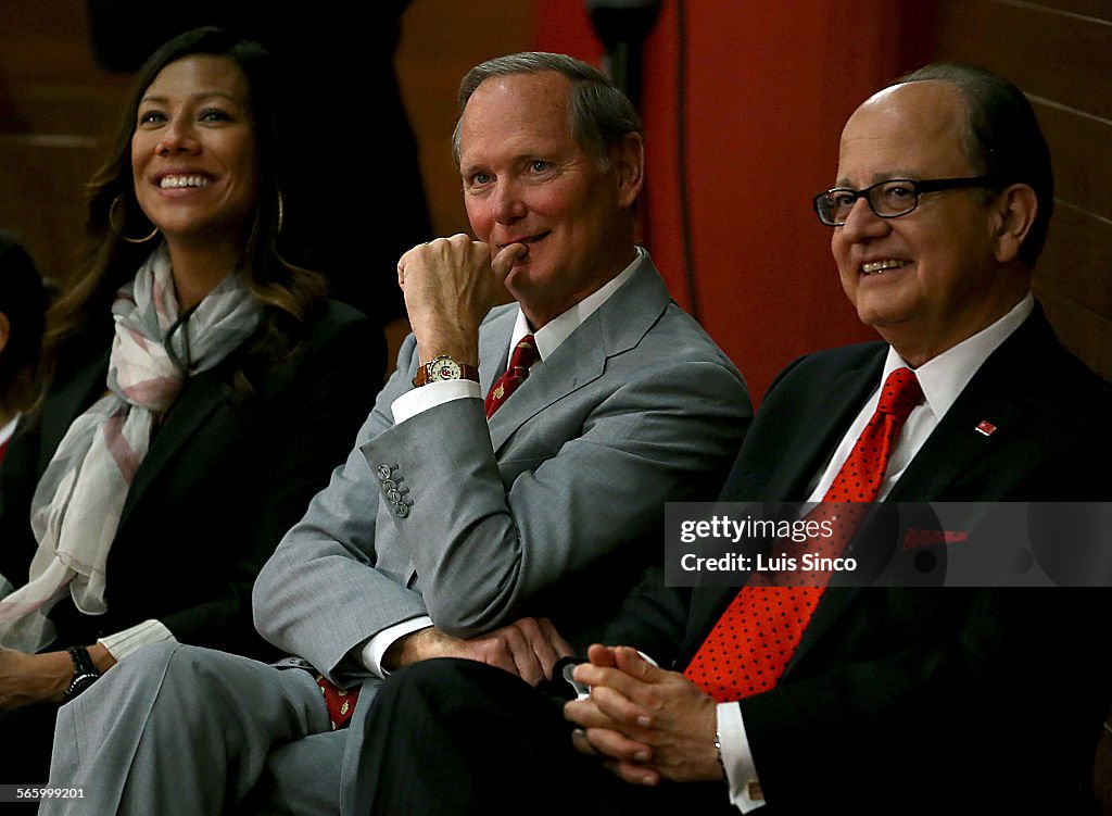 Stephanie Sarkisian, left, wife of new USC football coach Steve... News Photo Getty Images